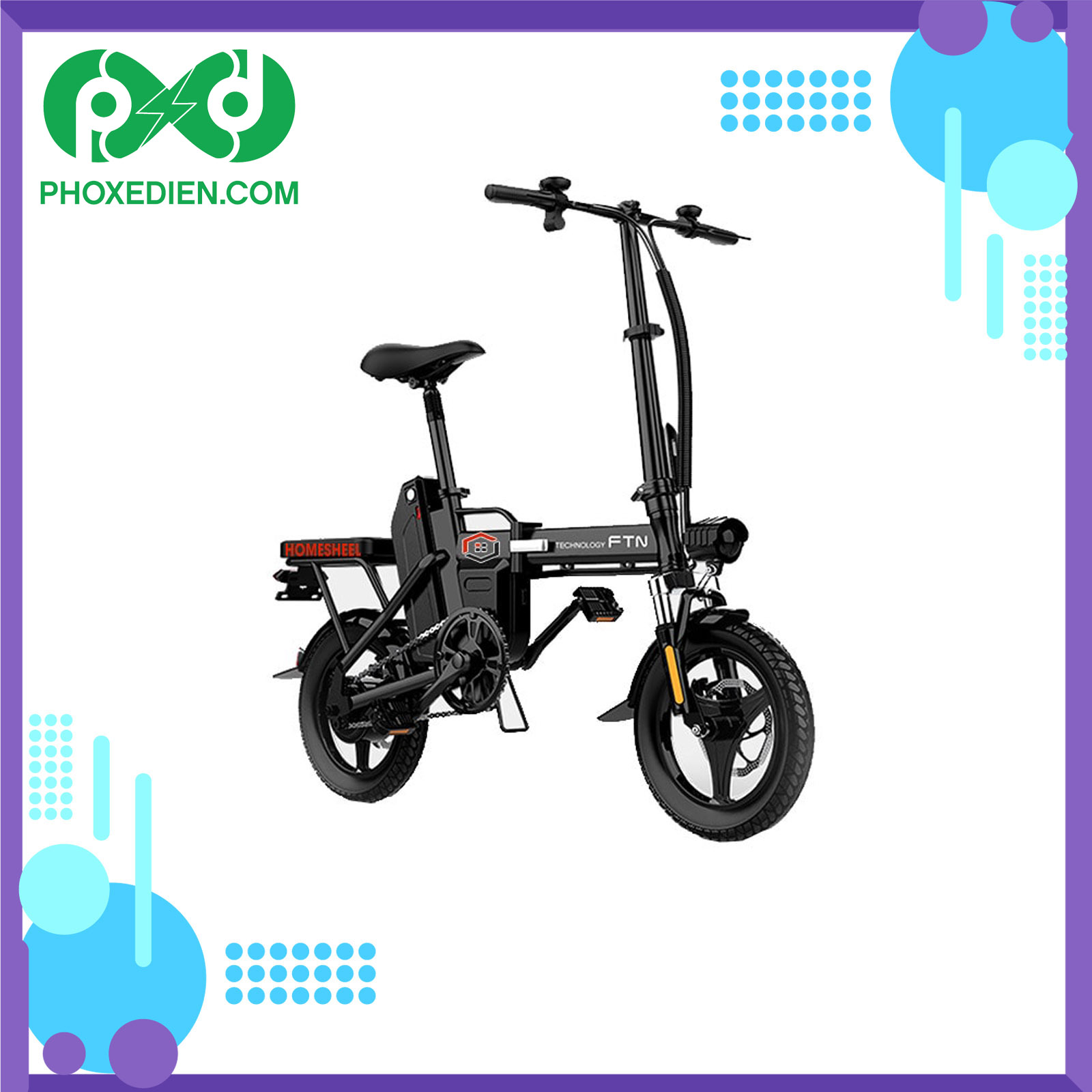 Xe đạp điện gấp Homsheel FTN T5 – 10Ah