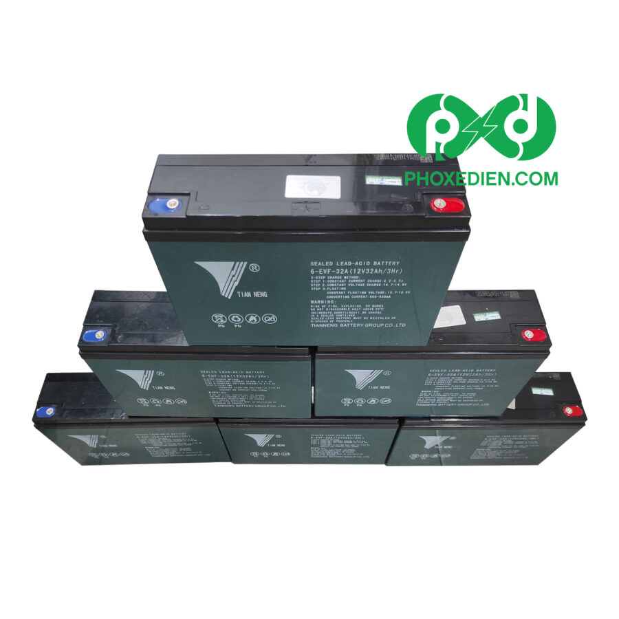 Bộ 6 ắc quy cho xe máy điện Pega S (eSH|eSP) 12V-32Ah - Ảnh 2