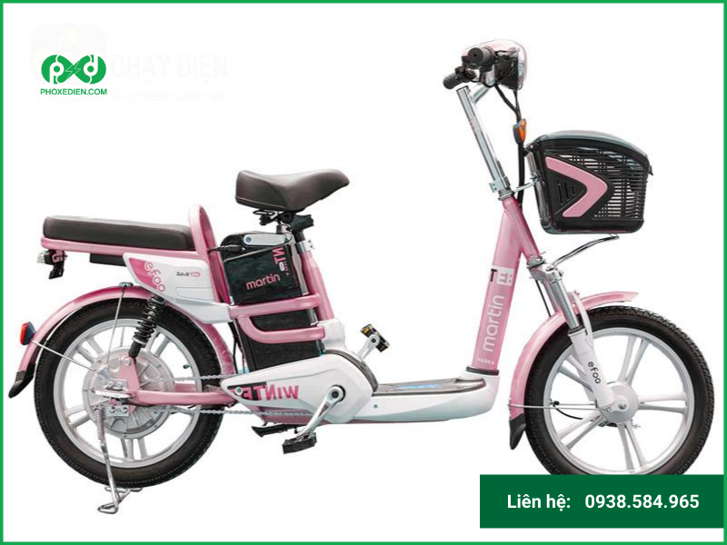 Dὸng xe đạp điện nữ Asama cho nữ màu hồng