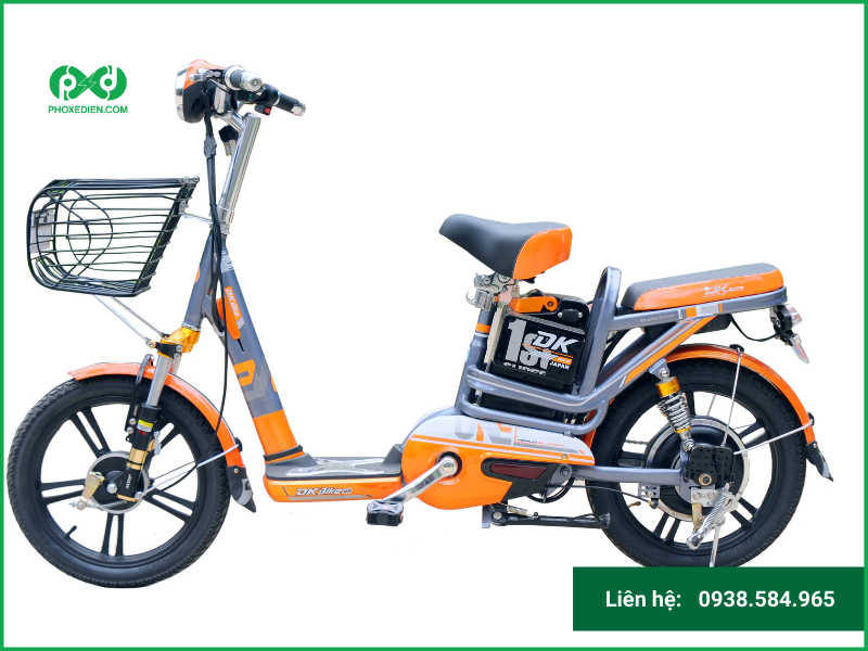 Xe đạp điện DK poke màu cam