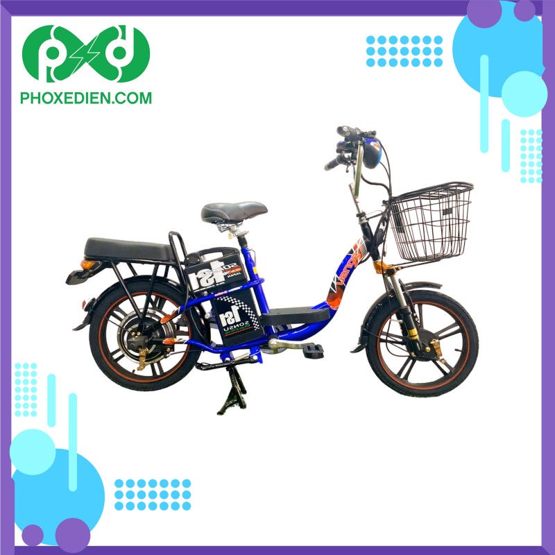 Xe đạp điện Sonsu 18 inch được trang bị động cơ công suất 250W, quãng đường di chuyển lên đến 60km cho mỗi lần sạc.
