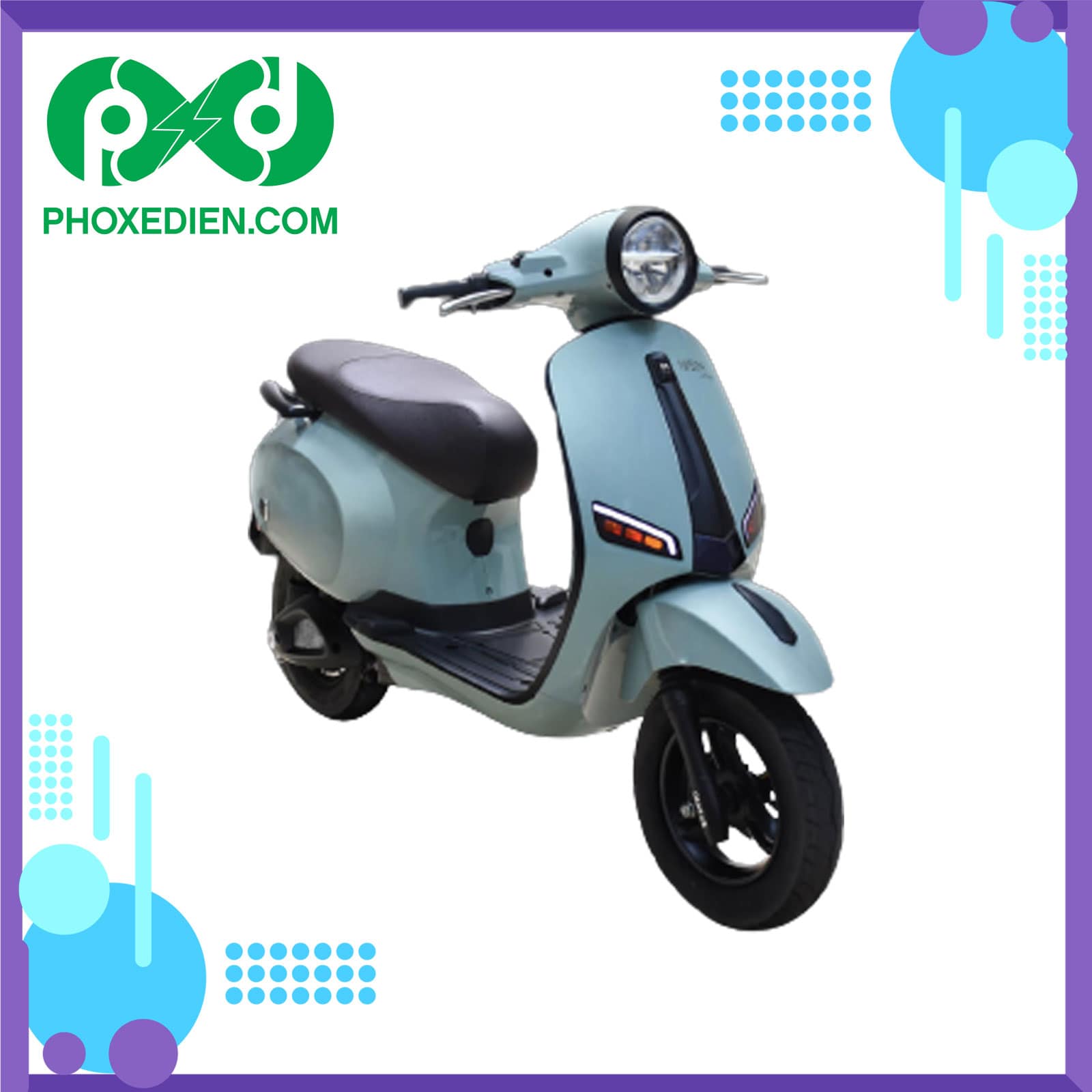 Xe máy điện Osakar NISPA – Đen thiết kế thời trang, hệ thống phanh chống bó cứng E-ABS an toàn.