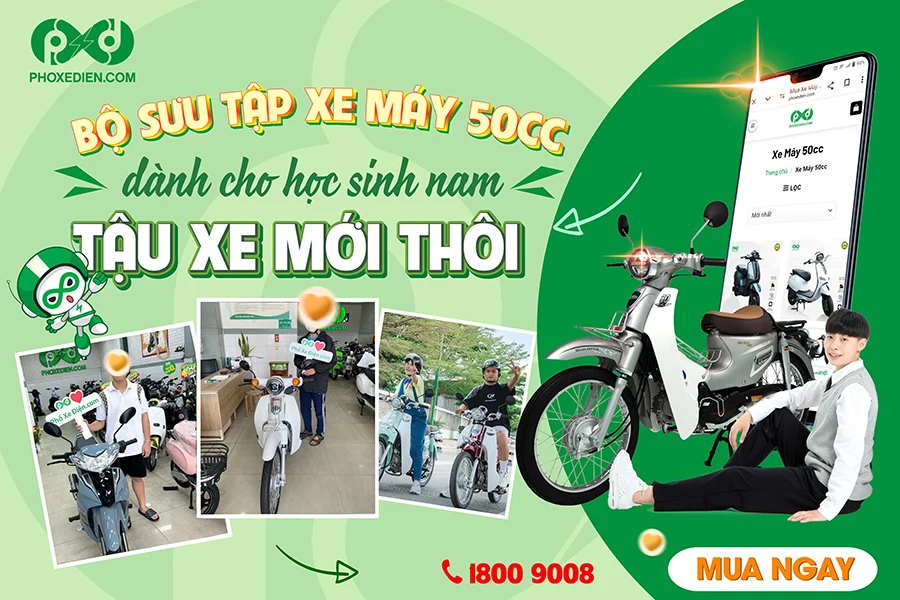 Top 10 Xe Máy 50cc Cho Học Sinh Nam Cực Chất Thịnh Hành 2025 5 xe-50cc-nam-phoxedien