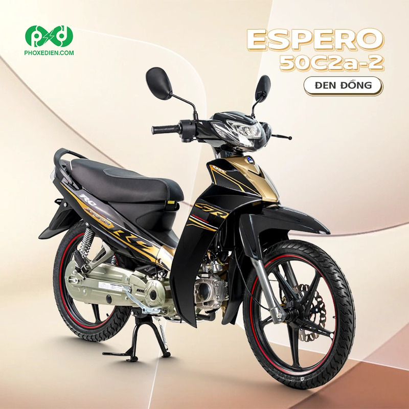 Xe Số 50CC Sirius ESPERO 50C2A-2 - mã màu đen & đồng