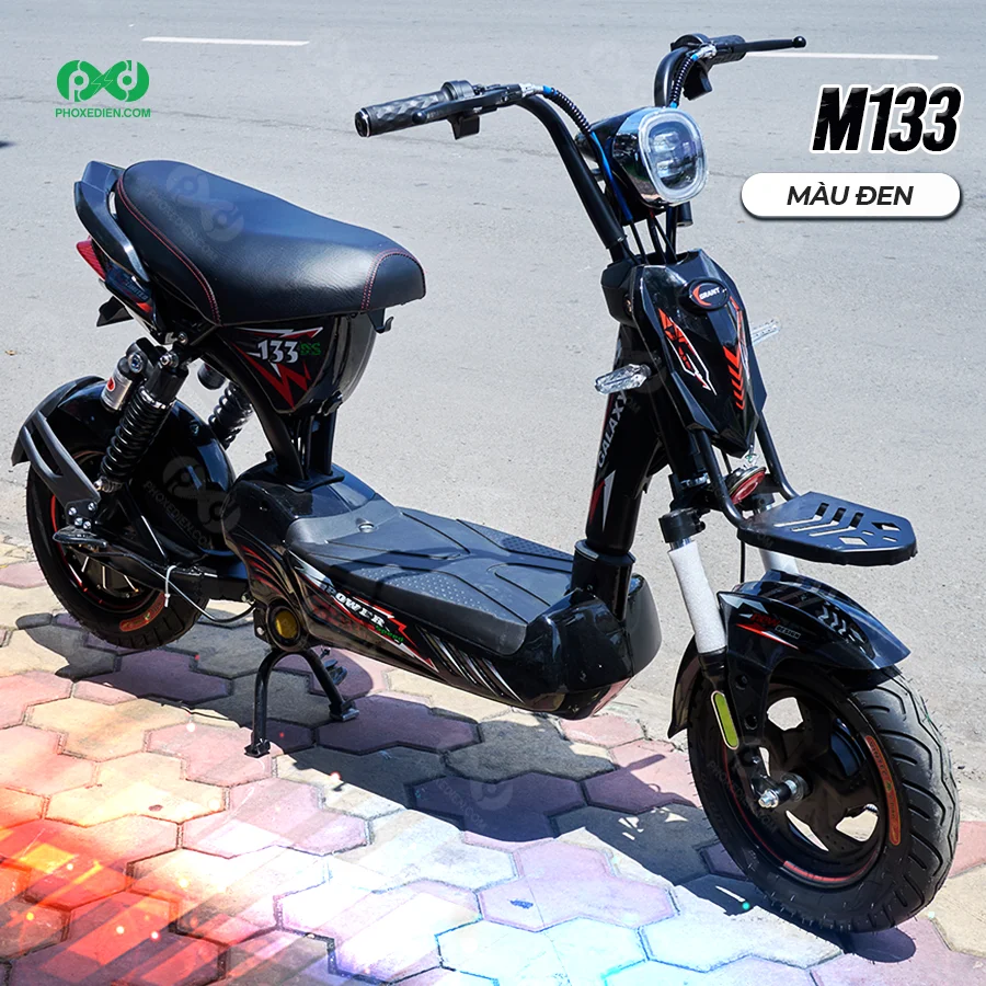 Xe Điện 133S giá bao nhiêu, có cần đăng kí biển số không? 3 Ebike M133 Den 350w
