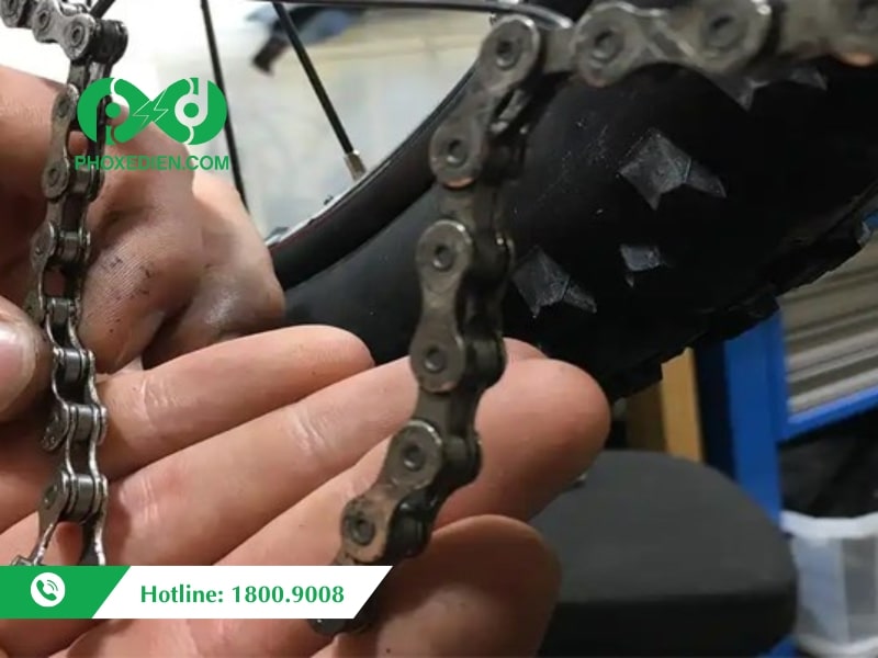 Những ảnh hưởng do xe đạp điện bị tuột xích gây ra