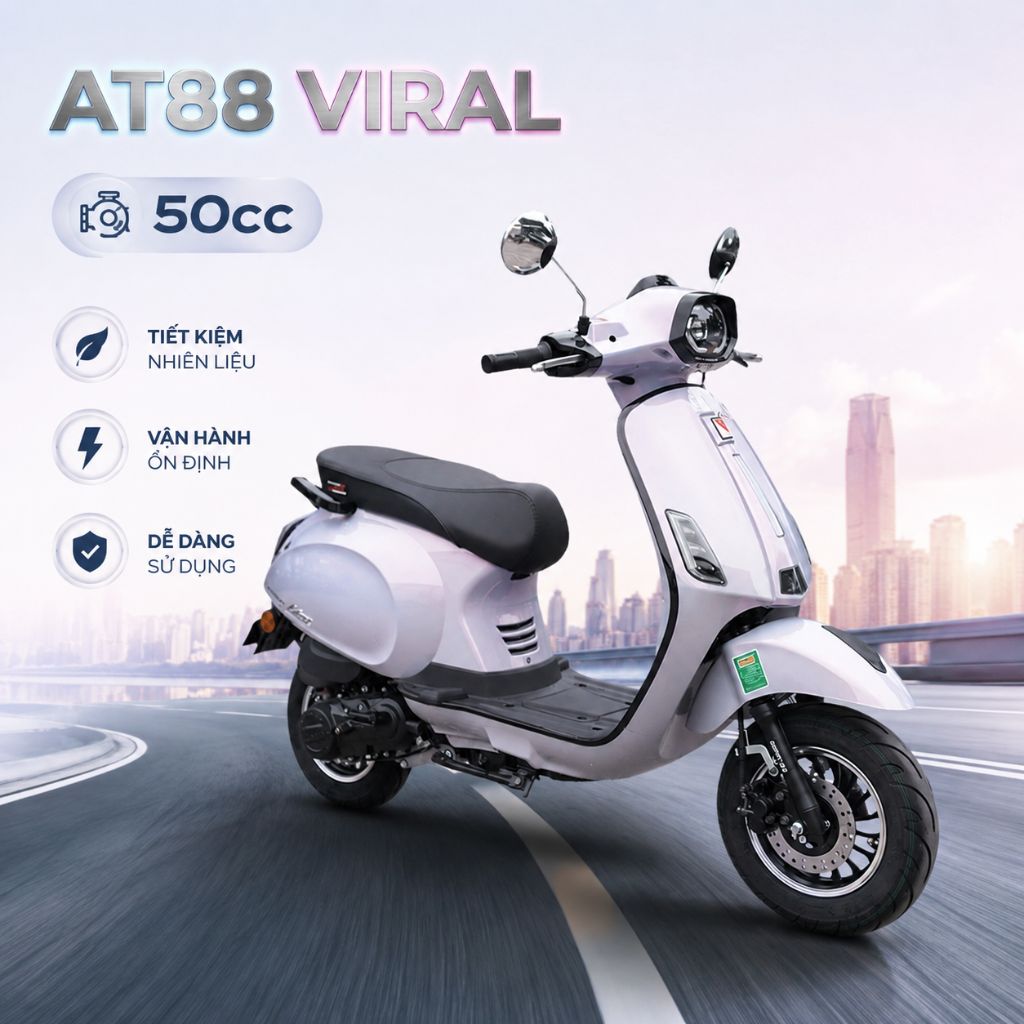 Động cơ 50cc vận hành nhẹ nhàng, ổn định