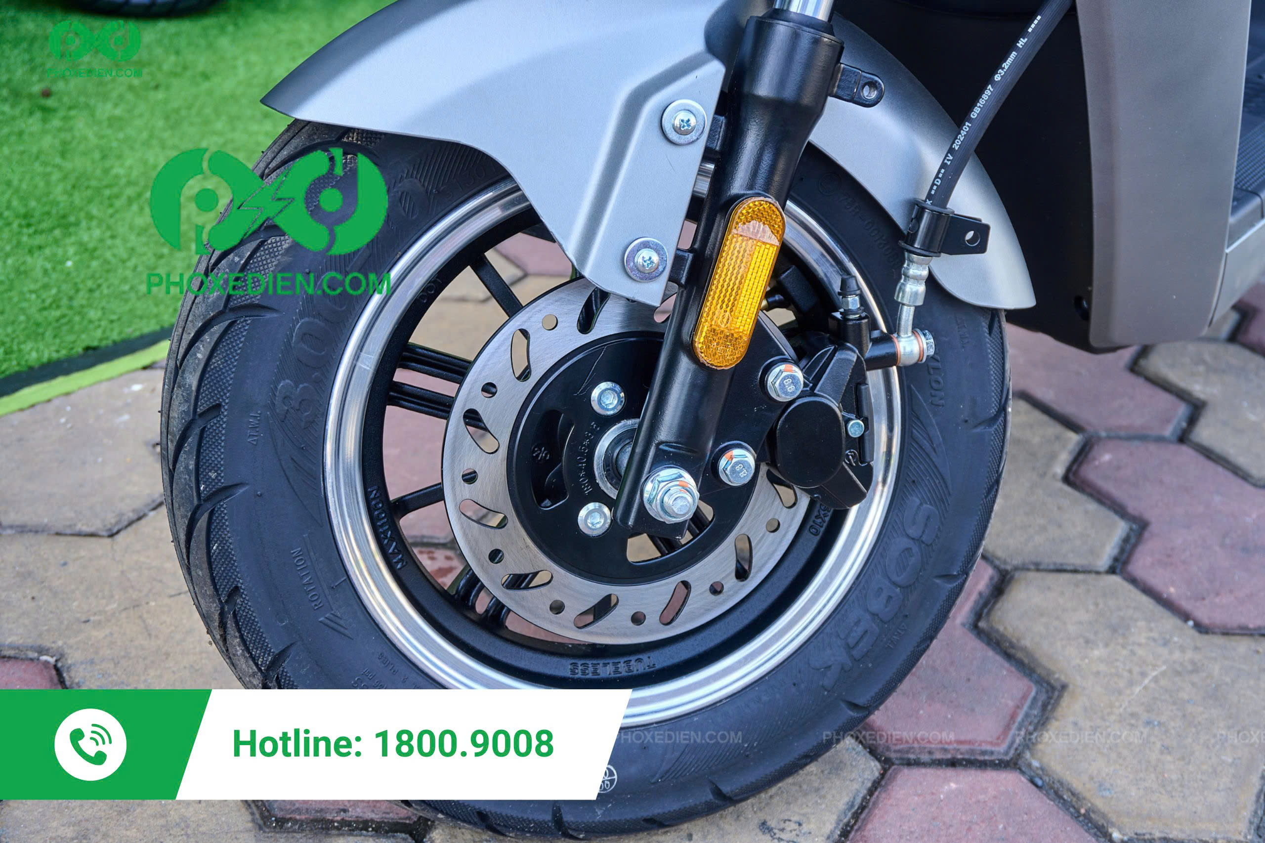 Xe đạp điện chở được bao nhiêu kg là giới hạn? 3 Phanh trước xe đạp điện_Phố Xe Điện