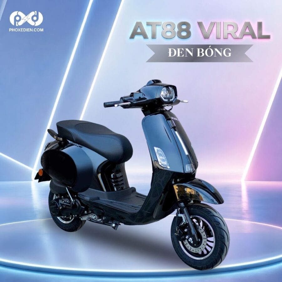 Xe tay ga 50cc Victoria AT88 Viral 14 Xe tay ga 50cc Victoria AT88 Viral đen bóng