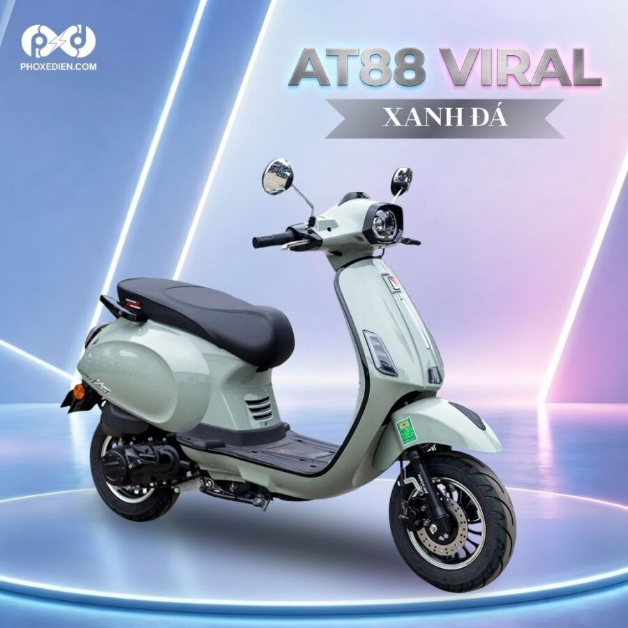 Xe tay ga 50cc Victoria AT88 Viral 5 Xe tay ga 50cc Victoria AT88 Viral xanh đá