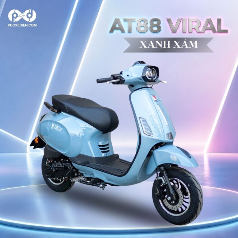 Xe tay ga 50cc Victoria AT88 Viral 2 Xe tay ga 50cc Victoria AT88 Viral xanh xám
