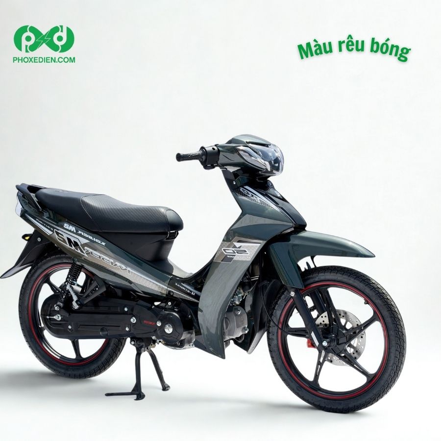 Xe số 50cc Kaiser M2 4 xe số kaiser màu rêu bóng