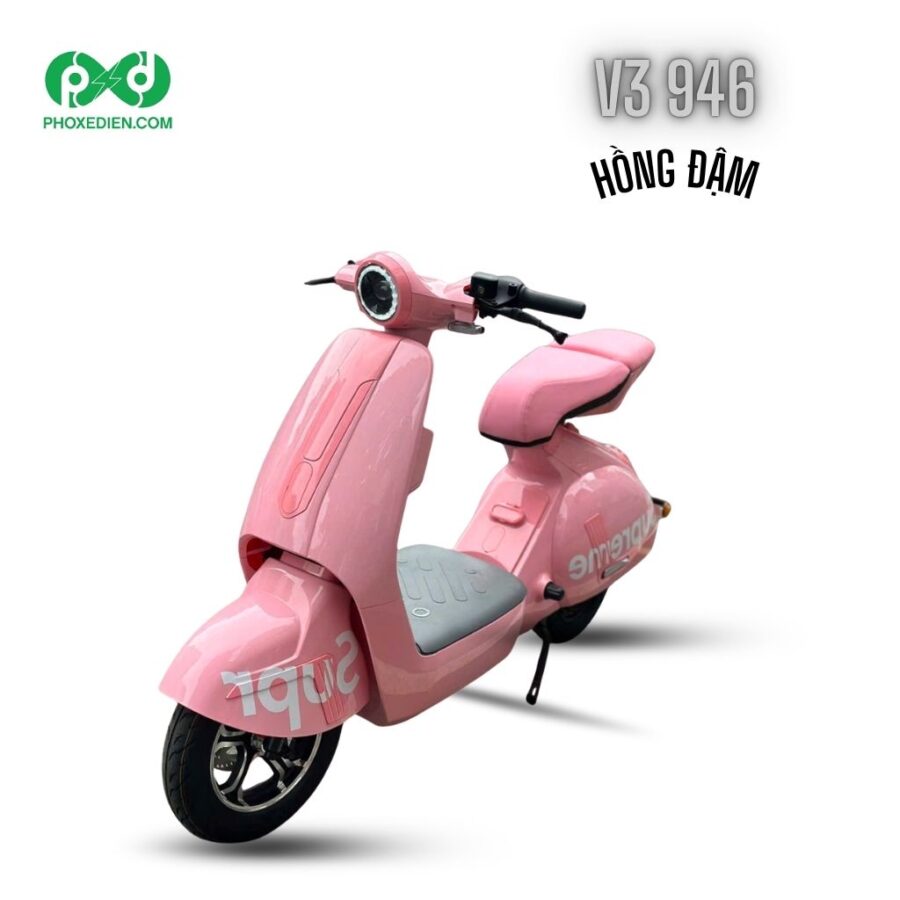 Xe điện V3 946 ( ưu đãi trong tháng ) 9 Xe điện V3 946 hồng đậm