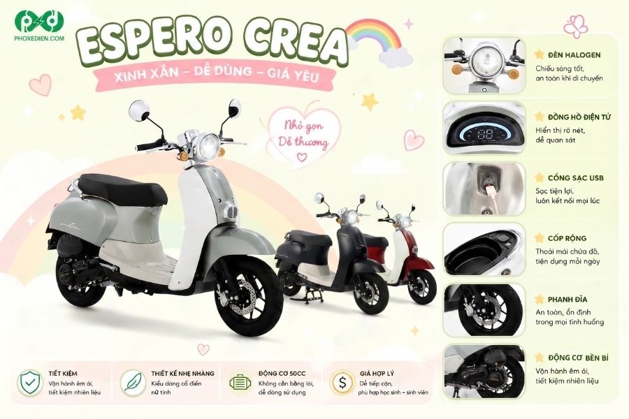 Xe ga 50cc Espero Crea